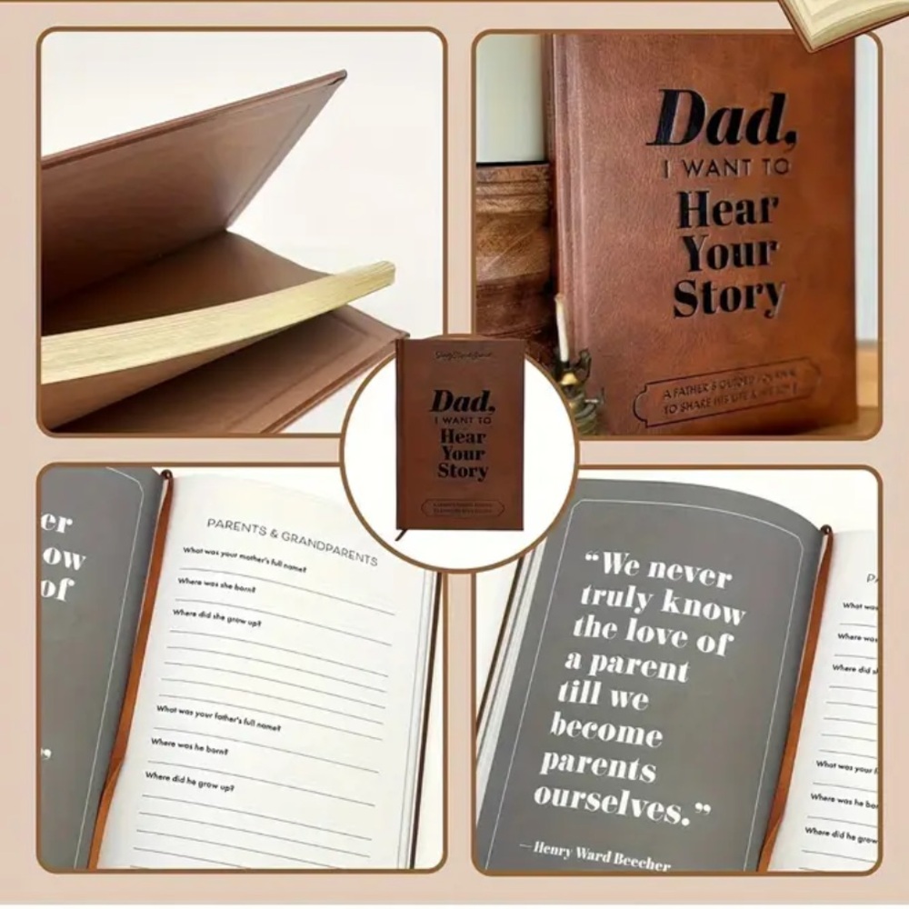 Leatherbound Heirloom Journal "Dad, I Want to Hear Your Story" - Picture 5 of 6